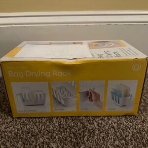 NWT YouCopia Dry+Store Bag Drying Rack White Reusable Food Bag Organizer New